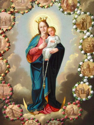 Matka Boża Różańcowa plakat katolicki